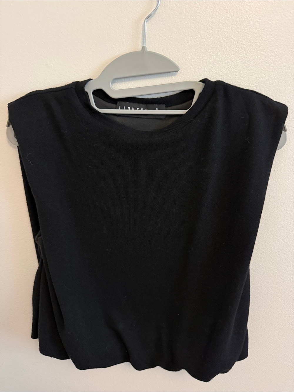 Lioness Black Padded Shoulder Tank Top